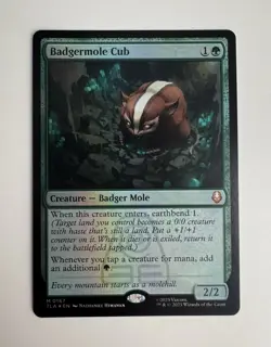 Magic: The Gathering Avatar Badgermole Cub Foil 0167 NM - Image 1