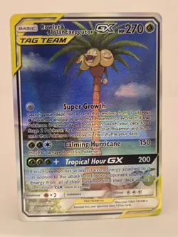 2019 Pokemon Rowlet & Alolan Exeggutor GX 215/236 Alt Art UM NM - Image 1