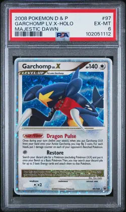 Pokemon Garchomp Lv.X Majestic Dawn Holo Ultra Rare #97 PSA 6 “CLEAN COPY” - Image 1