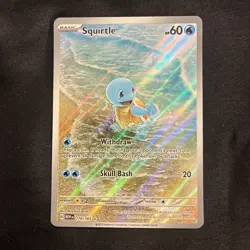 Pokemon Squirtle 170/165 Scarlet & Violet 151 Illustration Rare Holo Card - Image 1
