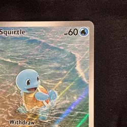 Pokemon Squirtle 170/165 Scarlet & Violet 151 Illustration Rare Holo Card - Image 3