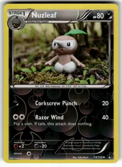 Nuzleaf 72/122 XY - BREAKpoint LP Pokemon Card TCG - Image 1