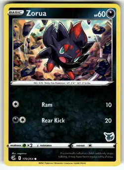 Zorua - (Eevee Stamped) 170/264 Battle Academy 2022 NM Pokemon Card TCG - Image 1