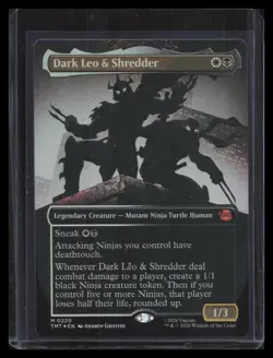 Dark Leo & Shredder (Borderless Foil) Teenage Mutant Ninja Turtles #220 - Image 1