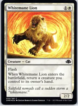 Dominaria Remastered #35 Whitemane Lion FOIL MTG - Image 1