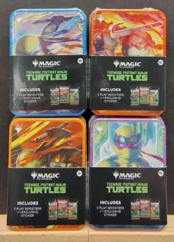 Magic The Gathering Teenage Mutant Ninja Turtles Tins Set Of 4 ** NEW ** - Image 1