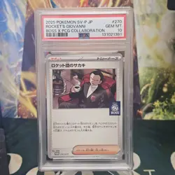 2025 Pokemon SV-P JP Rocket's Giovanni Boss Coffe Promo PSA 10 - Image 1