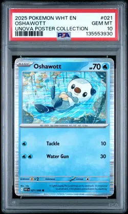 2025 Pokemon White Flare Oshawott Unova Poster Collection PSA 10 #021 Holo Promo - Image 1