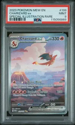 Pokemon Charizard ex Special Illustration Rare Holo SV151 #199/165 PSA 9 2023 - Image 3