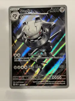 Steelix 150/132 Me01: Mega Evolution Holo Full Art Pokemon Card - Image 1