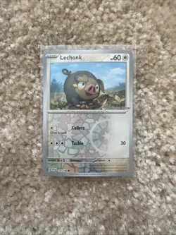 Lechonk 155/198 Scarlet Violet Pokemon Center Stamp Promo Reverse Holo - Image 1
