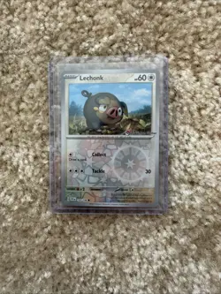 Lechonk 155/198 Scarlet Violet Pokemon Center Stamp Promo Reverse Holo - Image 3