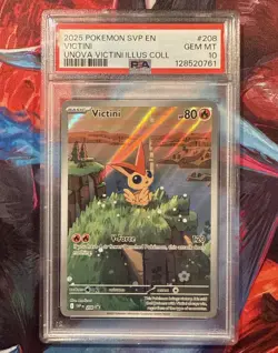 Victini Promo 208 Pokemon Scarlet & Violet Unova Collection Illustration PSA 10 - Image 1