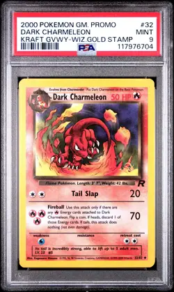 2000 POKEMON GAME PROMO KRAFT GIVEAWAY #32 DARK CHARMELEON PSA 9 - Image 1