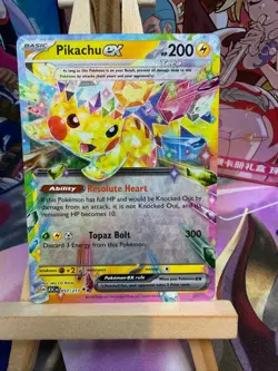 Pikachu ex 057/191 Double Rare Surging Sparks Pokemon NM - Image 1