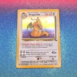 Dragonite Fossil 4/62 Holo Rare 100 HP Wizards 1999 Card Pokemon TCG - Image 1