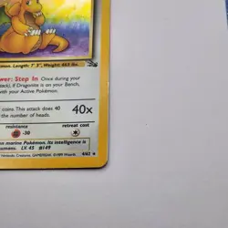 Dragonite Fossil 4/62 Holo Rare 100 HP Wizards 1999 Card Pokemon TCG - Image 3