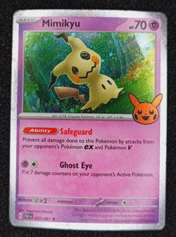 Mimikyu Trick or Trade Halloween Promo Pumpkin Stamped Promo Pokemon 3 Card LOT - Image 2