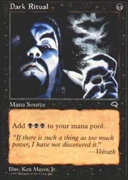 Dark Ritual ~ Moderately Played Tempest MTG Magic UltimateMTG Black Card - Image 1