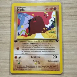 GERMAN Diglett 52/82 Team Rocket - Common Pokemon Card MP - Image 1