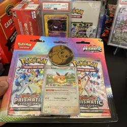 Pokemon Prismatic Evolutions 2-Pack Blister w/ 2025 Eevee Pokemon Day Promo Card - Image 2