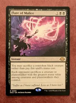 MTG Modern horizons 3 Rare FLARE OF MALICE NM - Image 1