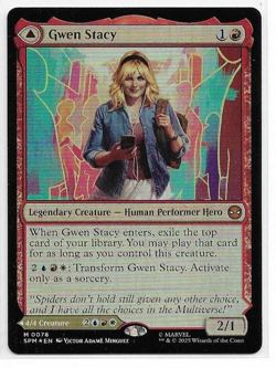 Gwen Stacy (Foil) - Marvel's Spider-Man- Magic the Gathering MTG - Mythic - Image 1