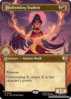 TCG MTG Firebending Student (Showcase) [TLA - 342] - NM [Normal] - Image 1