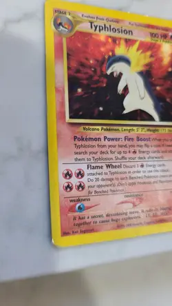 Pokemon Typhlosion Neo Genesis 18/111 Holo Rare 100 HP Stage 2 Unlimited Card - Image 2