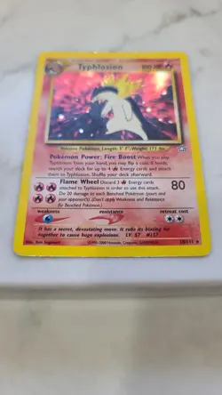 Pokemon Typhlosion Neo Genesis 18/111 Holo Rare 100 HP Stage 2 Unlimited Card - Image 4