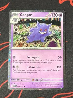 Gengar 094/165 (NM) Cosmos Holo Rare Scarlet & Violet 151 2023 Pokemon Card - Image 3