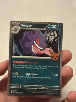 2024 Pokemon Trick Or Trade Gengar 057/091 Cosmos Holo - NM + Gastly & Haunter - Image 2