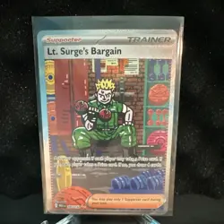 Pokemon Lt. Surge's Bargain 185/132 Me01 Mega Evolution Illustration Rare Train… - Image 1