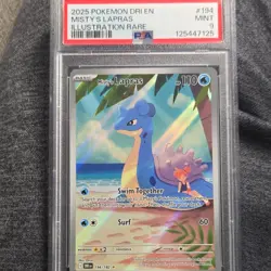 Pokemon Misty's Lapras 194/182 Destined Rivals Illustration Rare Holo PSA 9 - Image 1