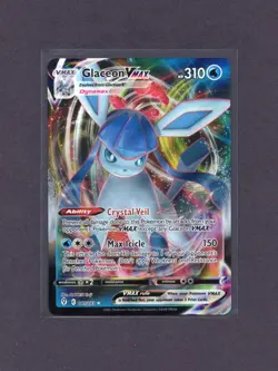Glaceon VMAX 041/203 SWSH07: Evolving Skies Holo Pokemon - Image 1