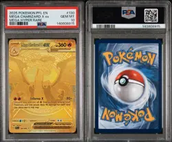 2025 POKEMON PHANTASMAL FLAMES MEGA CHARIZARD X EX 130 PSA GEM MINT 10 - Image 3
