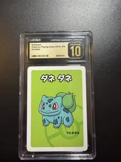 CGC 10 Pristine! Bulbasaur Old Maid 2019 Japanese Pokemon Card - Image 1