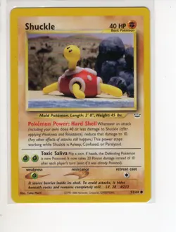 SHUCKLE NEO REVELATION SET POKEMON CARD 51/64 NM/M - Image 1