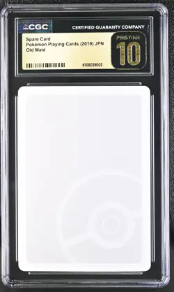 2019 Pokemon Japanese Playing Cards Old Maid Spare Card CGC 10 PRISTINE - Image 1