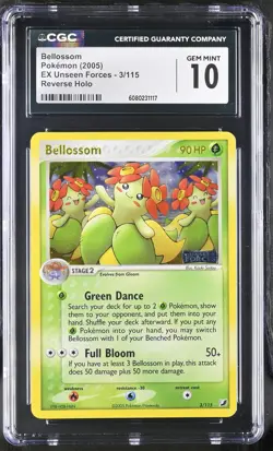CGC 10 Bellossom EX Unseen Forces 3/115 Reverse Holo Stamped Pokemon Card - Image 1