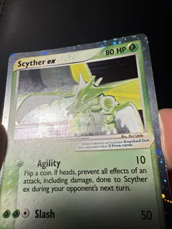 Pokemon Scyther EX Holo Card 2003 Ruby and Sapphire 102/109 NM Condition - Image 2