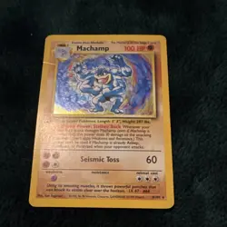 Pokemon Machamp 1st Edition Holo Rare Base Set 100HP 8/102 1999 English Card - Image 2