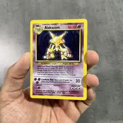Pokemon TCG Alakazam Base Set 1/102 Holo Rare 80 HP Wizards 1999 Card Vintage - Image 2