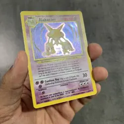 Pokemon TCG Alakazam Base Set 1/102 Holo Rare 80 HP Wizards 1999 Card Vintage - Image 3
