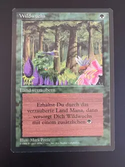Wildwuchs 3rd FBB German Magic Karte MtG Foreign Black Border Wild Growth - Image 1