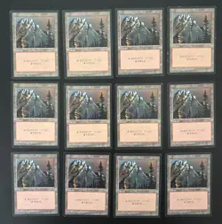 MTG 12X JAPANESE BLACK BORDERED MOUNTAIN FBB MAGIC THE GATHERING BASIC LAND #B - Image 1