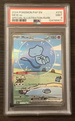 2024 POKEMON PAF EN-PALDEAN FATES SPECIAL ILLUSTRATION RARE #232 MEW EX PSA 9 - Image 1