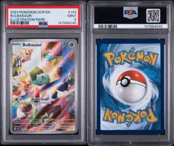 2024 POKEMON SCR EN-STELLAR CROWN ILLUSTRATION RARE #143 BULBASAUR PSA 9 - Image 1