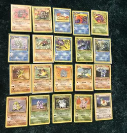 Pokemon TCG Assorted 20 Cards Vintage Bulk Lot Jungle Fossil Base Set 2 - Image 1