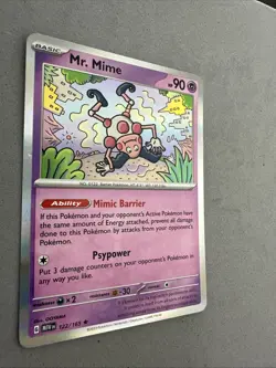 Pokemon TCG * Scarlet & Violet 151 * 122/165 Mr. Mime Rare * HOLO * FRESH PK - Image 2